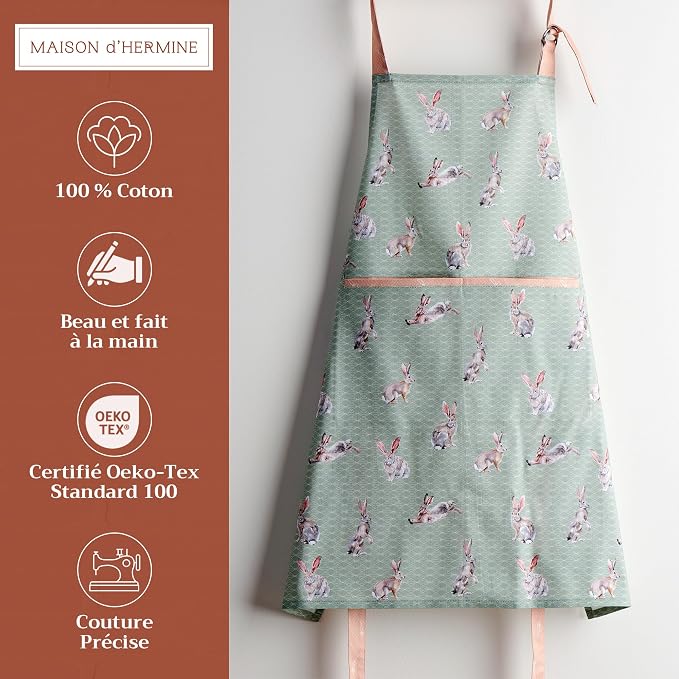 Maison d' Hermine 100% Cotton Apron for women with Pocket Kitchen Chef Apron for Men Cooking Mothers Day Gifts - Image 2