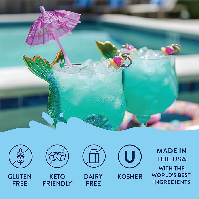 Jordan's Skinny Mixes Sugar Free Syrup, Mermaid Flavor, Fruit Flavored Water Enhancer, Drink Mix for Ice Tea, Lemonade & More, Zero Calorie Flavoring, Keto Friendly, 25.4 Fl Oz, 1 Pack - Image 4