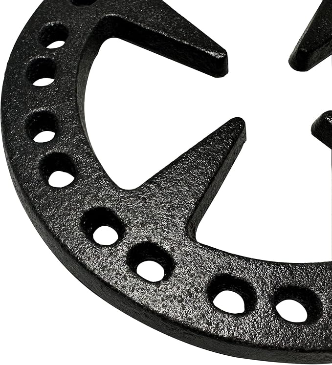 MENSI 5" Upgrade Design Casting Iron Gas Ring Reducer Flat Pot Rack Cast Iron Turkish Coffee Pot Support Ring For Espresso Maker,Coffee Moka, Gas Cooker