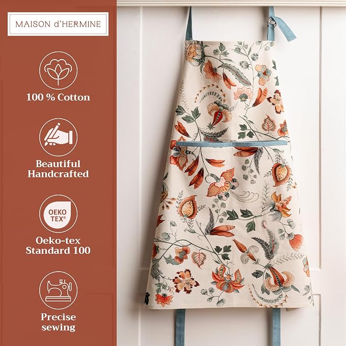 Maison d' Hermine 100% Cotton Apron for women with Pocket Kitchen Chef Apron for Men Cooking Mothers Day Gifts - Image 2