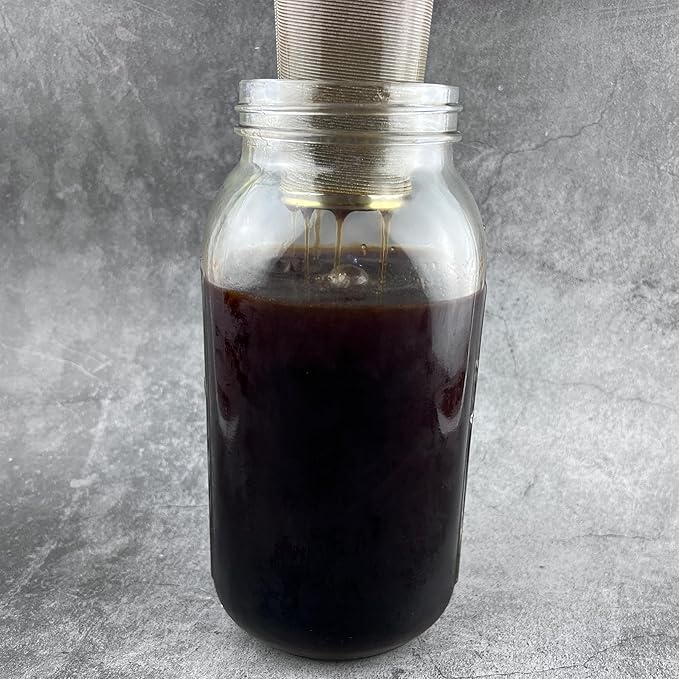 2 Pack - Ultra Fine Cold Brew Coffee Filter For 64 OZ and Larger Wide Mouth Mason Jar, Food Grade 304 (18/8) Stainless Steel Filter, Multiple Usages, Cold Brew Tea Filter, Fruit Infused Water Filter
