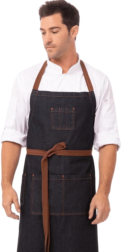 Chef Works Unisex Memphis Chefs Bib Apron - Image 6