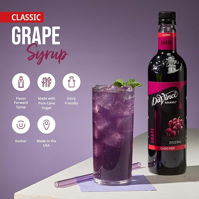 DaVinci Gourmet Grape Syrup, 25.4 Fluid Ounces (Pack of 1)
