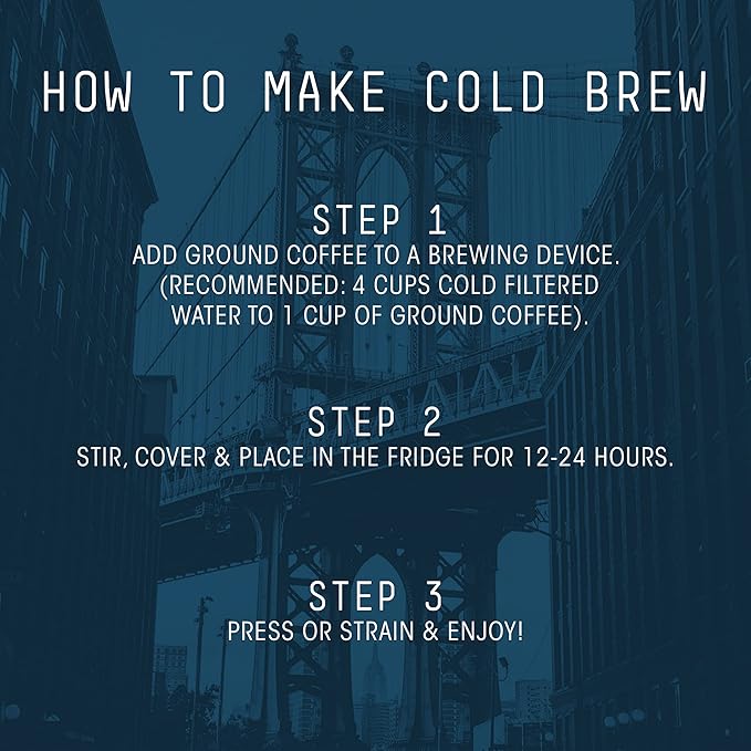 Stone Street Cold Brew Coffee, Low Acid, 100% Arabica, Gourmet Coffee - Breakfast Blend, Medium Roast, Coarse Ground, 2 LB