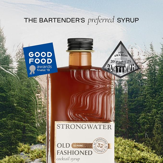 Strongwater Old Fashioned Mix - Makes 32 Cocktails - Handcrafted Old Fashioned Syrup with Bitters, Orange, Cherry, Organic Demerara Sugar - Craft Cocktail Mixer, Just Mix with Bourbon,Whiskey - 1 Pack - Image 7