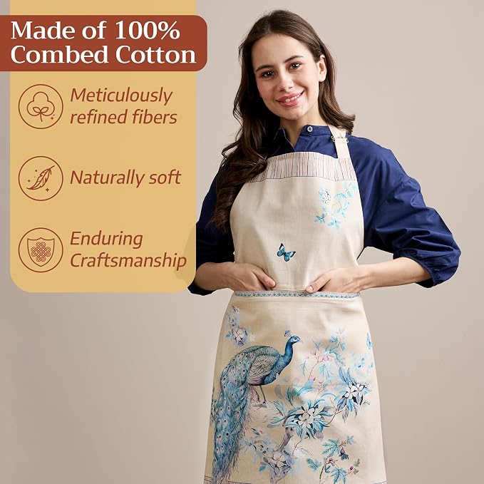 Maison d' Hermine 100% Cotton Apron for women with Pocket Kitchen Chef Apron for Men Cooking Mothers Day Gifts - Image 4