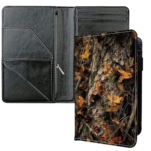 Server Books for Waitress, with 7 Large Pockets, Waiter Serving Book, Waitstaff Server Order Pads, Cute PU Leather Server Book with Pen Holder Fit Server Apron, Forest by Unknown