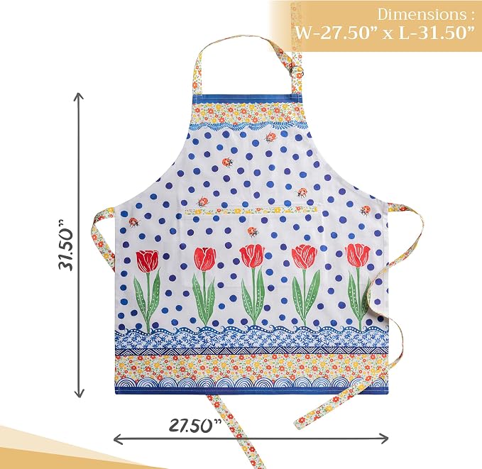 Maison d' Hermine 100% Cotton Apron for women with Pocket Kitchen Chef Apron for Men Cooking Mothers Day Gifts - Image 4