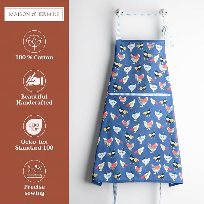 Maison d' Hermine 100% Cotton Apron for women with Pocket Kitchen Chef Apron for Men Cooking Mothers Day Gifts - Image 2