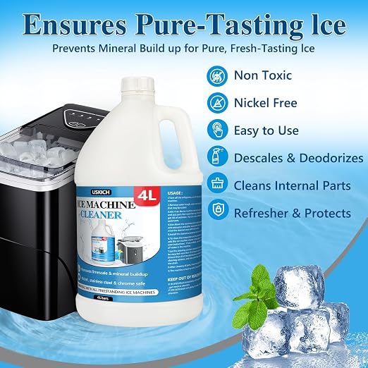 Ice Machine Cleaner Maker Descaler - Nickel Safe Descaler, Ice Maker Cleaner Compatible with Whirlpool, Scotsman, KitchenAid, Affresh, Hoshizaki, GE Opal Cleaning Kit, (1Gallon, 33 Uses) - Image 5