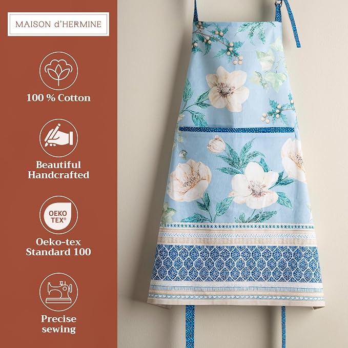 Maison d' Hermine 100% Cotton Apron for women with Pocket Kitchen Chef Apron for Men Cooking Mothers Day Gifts - Image 2