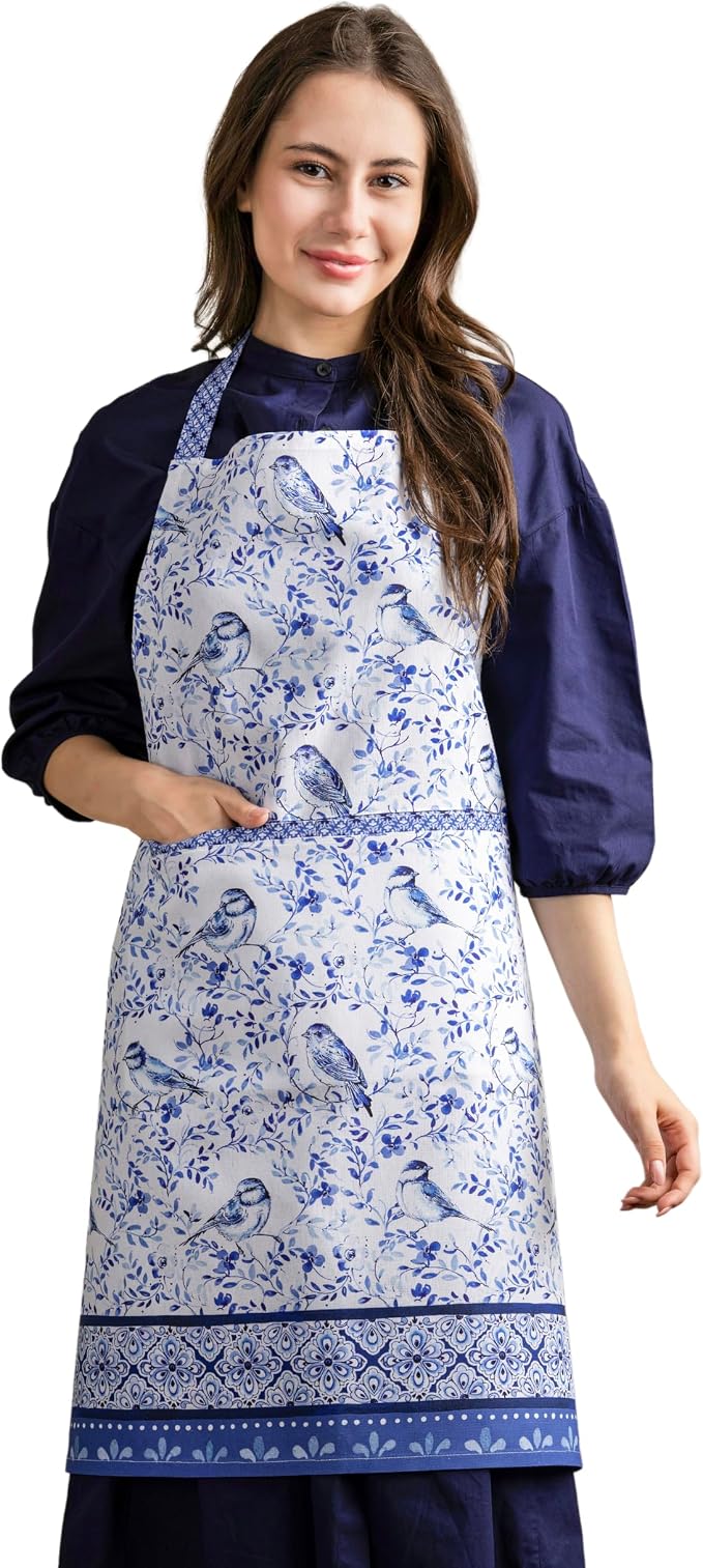 Maison d' Hermine 100% Cotton Apron for women with Pocket Kitchen Chef Apron for Men Cooking Mothers Day Gifts by MaisondHermine
