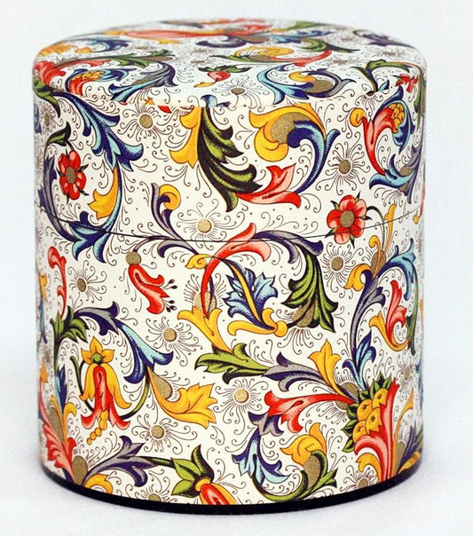 Tea Tin Canister: Florence Collection Wide 3.5oz (100g) CRT-001, Japan