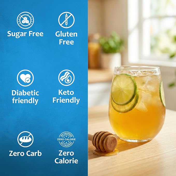 Syruvia Sugar Free Honey Lime Flavored Syrup for Drinks, Cocktails, Mocktails, Iced Teas and Desserts – 25.4 fl oz, With Pump - Image 4