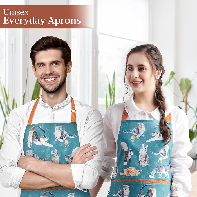 Maison d' Hermine 100% Cotton Apron for women with Pocket Kitchen Chef Apron for Men Cooking Mothers Day Gifts - Image 6