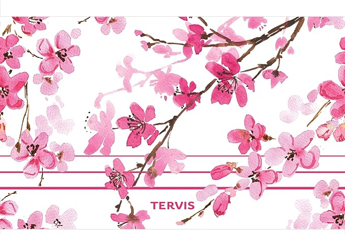 Tervis Traveler Sakura Japanese Cherry Blossom Triple Insulated Tumbler Travel Cup Keeps Drinks Cold & Hot, 20oz, Stainless Steel