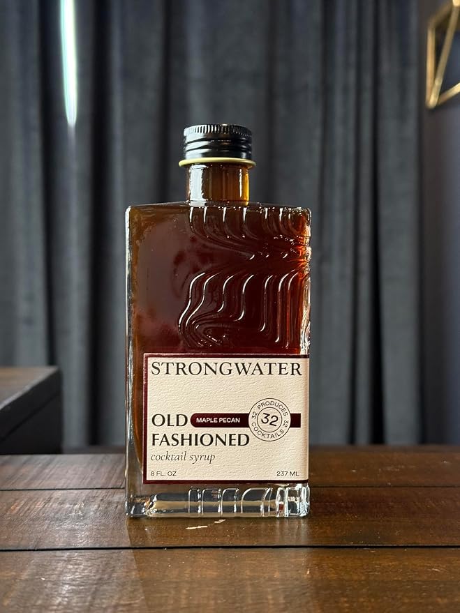 Strongwater Maple Pecan Old Fashioned Craft Cocktail Mixer - Makes 32 Cocktails - Handcrafted Old Fashioned Syrup with Pecan, Maple Syrup & Cherry - Just Mix with Bourbon or Whiskey - Image 3