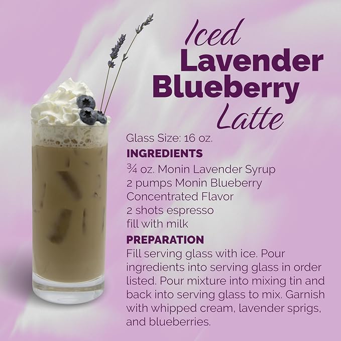 Monin - Lavender Syrup | Aromatic & Floral, Premium Syrup for Cocktails, Lattes & More | Clean Label with No Artificial Flavors, No Artificial Preservatives (BPA Free Bottle, 33.8 fl oz) - Image 5