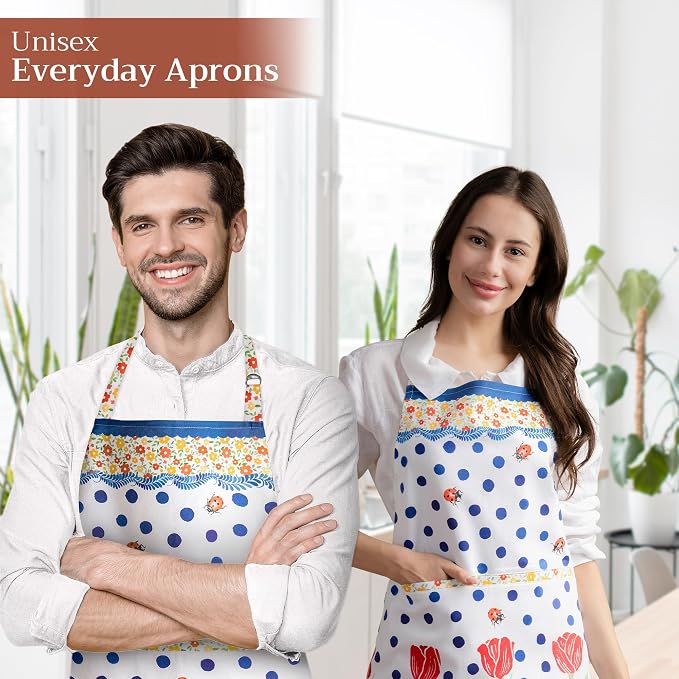 Maison d' Hermine 100% Cotton Apron for women with Pocket Kitchen Chef Apron for Men Cooking Mothers Day Gifts - Image 6