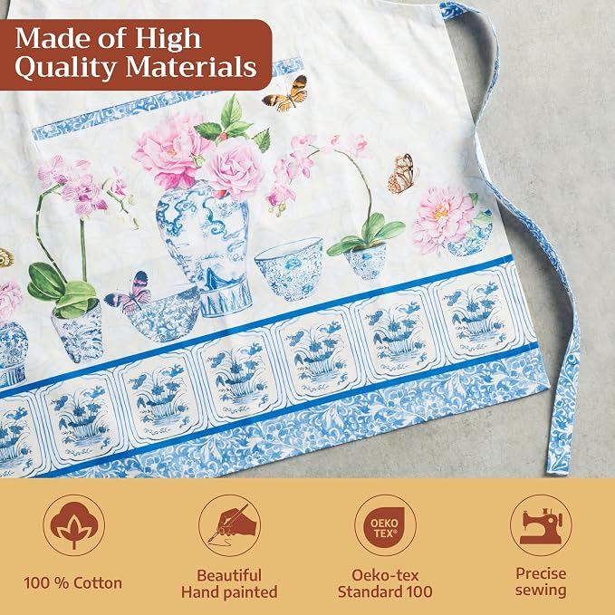 Maison d' Hermine 100% Cotton Apron for women with Pocket Kitchen Chef Apron for Men Cooking Mothers Day Gifts - Image 3