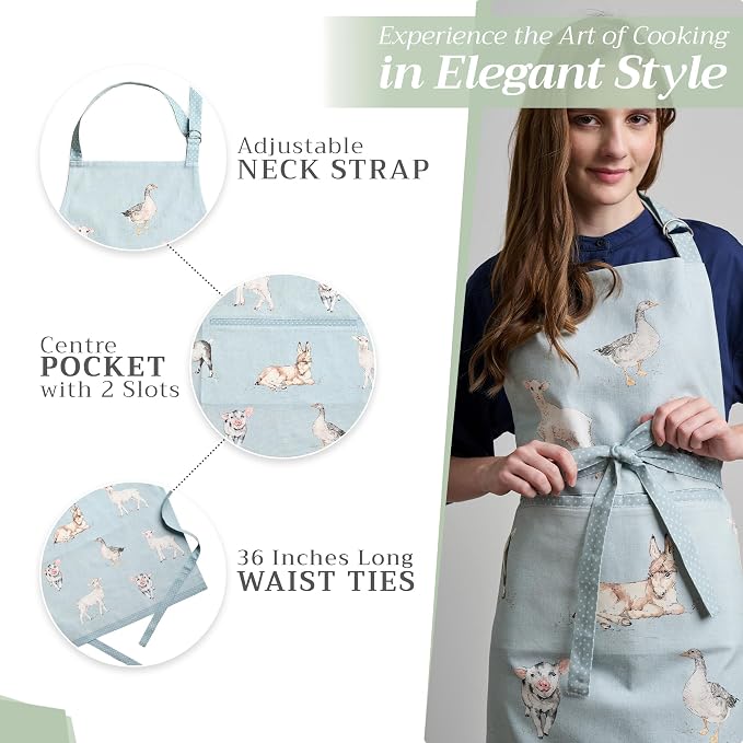 Maison d' Hermine 100% Cotton Apron for women with Pocket Kitchen Chef Apron for Men Cooking Mothers Day Gifts - Image 5