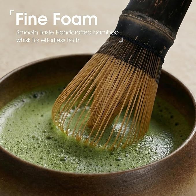 Matcha Whisk Set, 5-Piece Matcha Kit with Ceramic Matcha Bowl, Bamboo Whisk, Scoop - Complete Matcha Tea Set Perfect for Beginners & Matcha Lovers