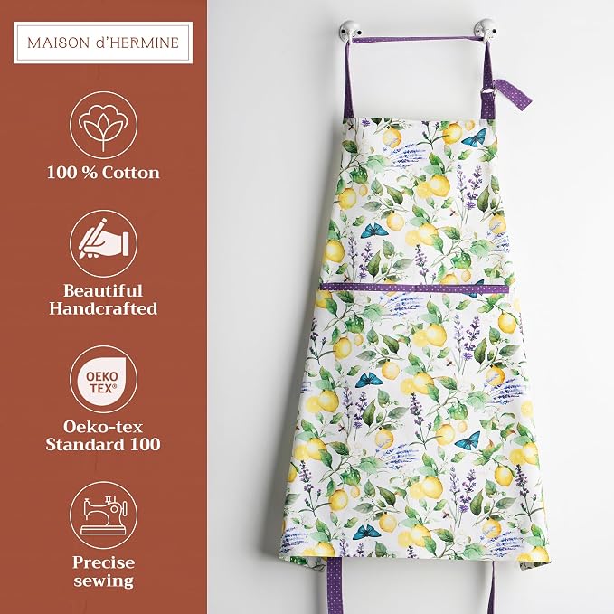 Maison d' Hermine 100% Cotton Apron for women with Pocket Kitchen Chef Apron for Men Cooking Mothers Day Gifts - Image 2