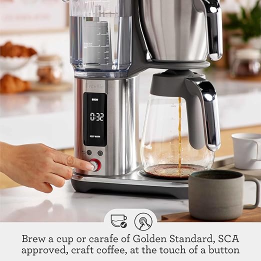 Breville Luxe Drip Coffee Machine BDC415DBL, Damson Blue, Glass Carafe