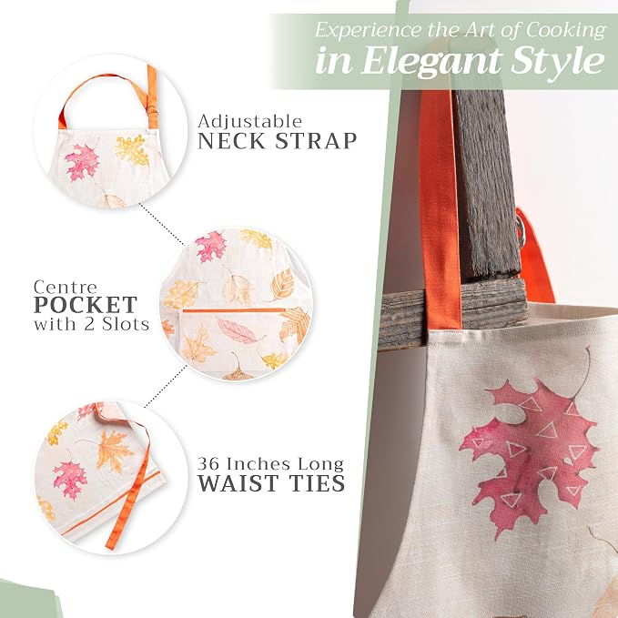 Maison d' Hermine 100% Cotton Apron for women with Pocket Kitchen Chef Apron for Men Cooking Mothers Day Gifts - Image 6