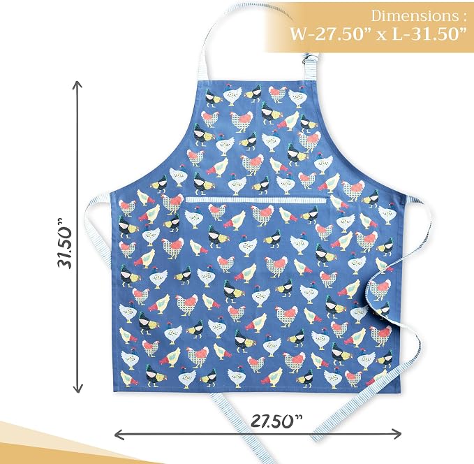 Maison d' Hermine 100% Cotton Apron for women with Pocket Kitchen Chef Apron for Men Cooking Mothers Day Gifts - Image 4
