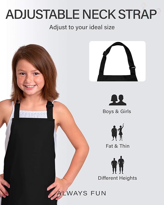Kids Apron, Medium, 100% Cotton With An Adjustable Strap to fit All Ages - Image 3