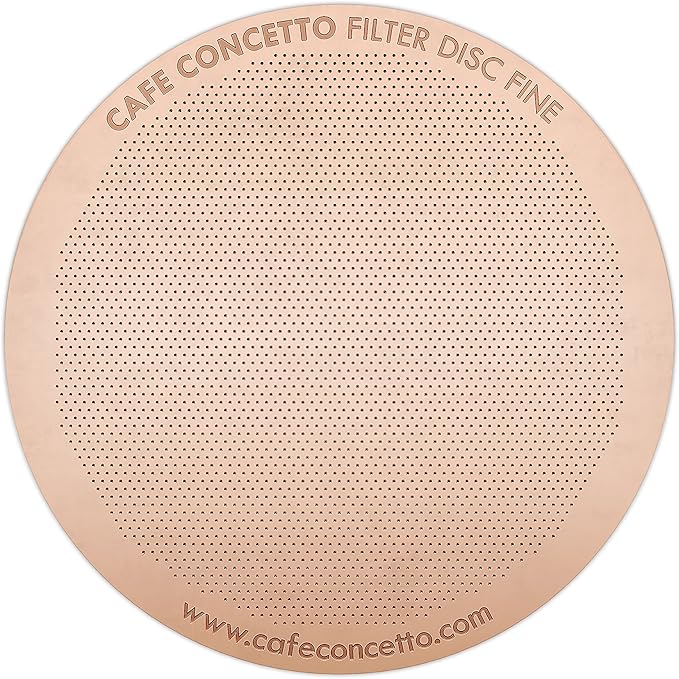 Filter for use in AeroPress XL Coffee Makers (Fine XL) - Premium Replacement Disc - Reusable Metal, Titanium Coated Stainless Steel. Upgrade Your Mesh or Filter Papers (Fine XL)