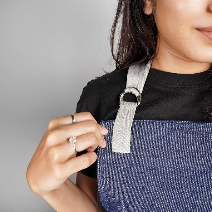 100% Cotton Printed Kitchen Apron with 2 Pockets for Men and Women – Adjustable Chef Apron - Machine Washable - Image 6