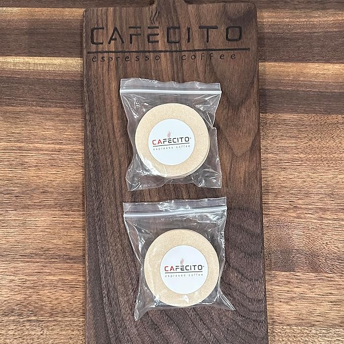 CAFECITO® Replacement Coffee Filters – 200 Unbleached Round Paper Filters | Fits 6-Cup Moka Pot & AeroPress | 2.5-Inch Diameter | Chlorine-Free Natural Paper