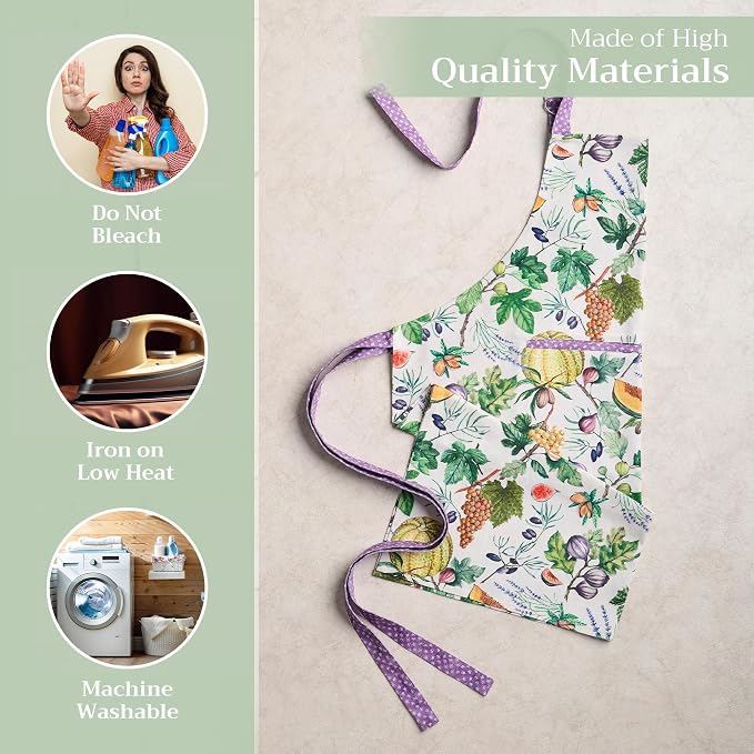 Maison d' Hermine 100% Cotton Apron for women with Pocket Kitchen Chef Apron for Men Cooking Mothers Day Gifts - Image 3