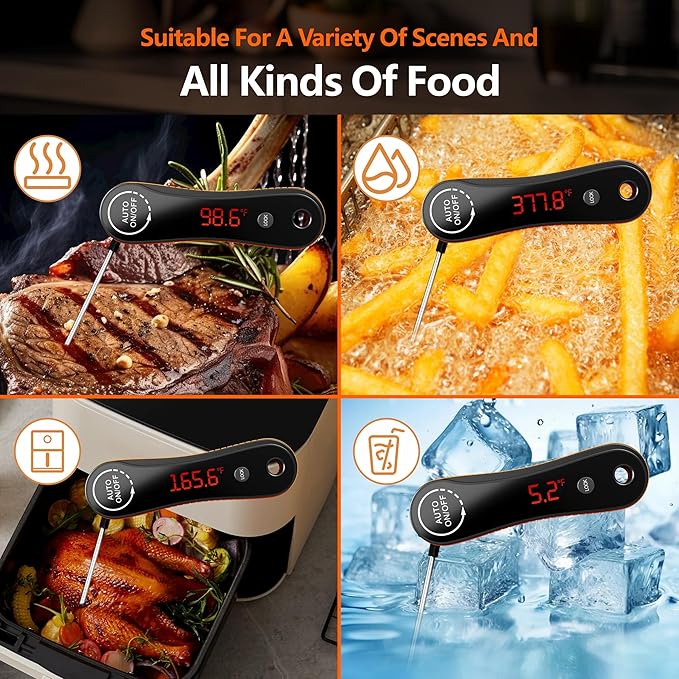 Meat Thermometer Digital Instant Read - Paysean Meat Thermometer for Grilling, BBQ, Candy, Liquid, Beef