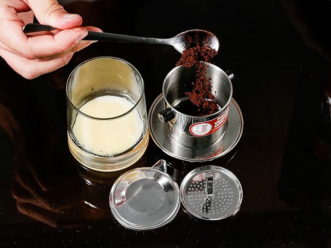 3 Pack Vietnamese Coffee Infuser Filter Set, Restaurant Quality, 8oz