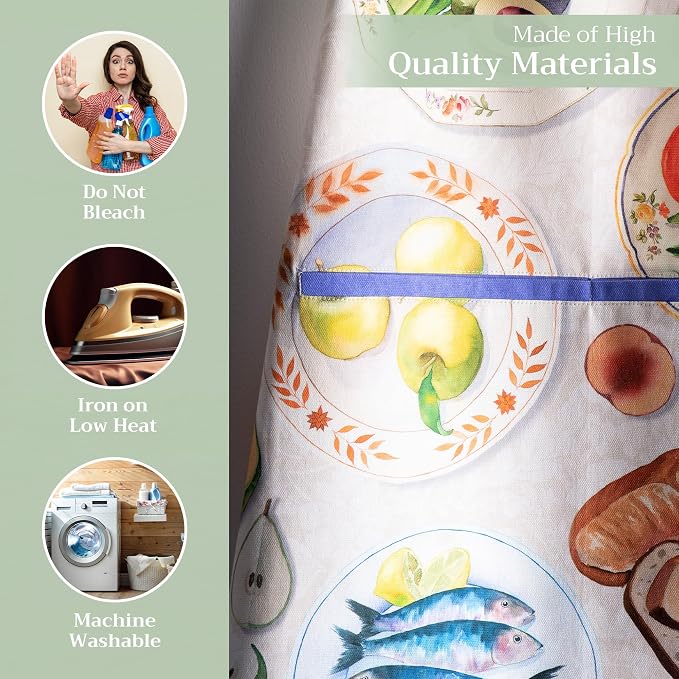 Maison d' Hermine 100% Cotton Apron for women with Pocket Kitchen Chef Apron for Men Cooking Mothers Day Gifts - Image 3
