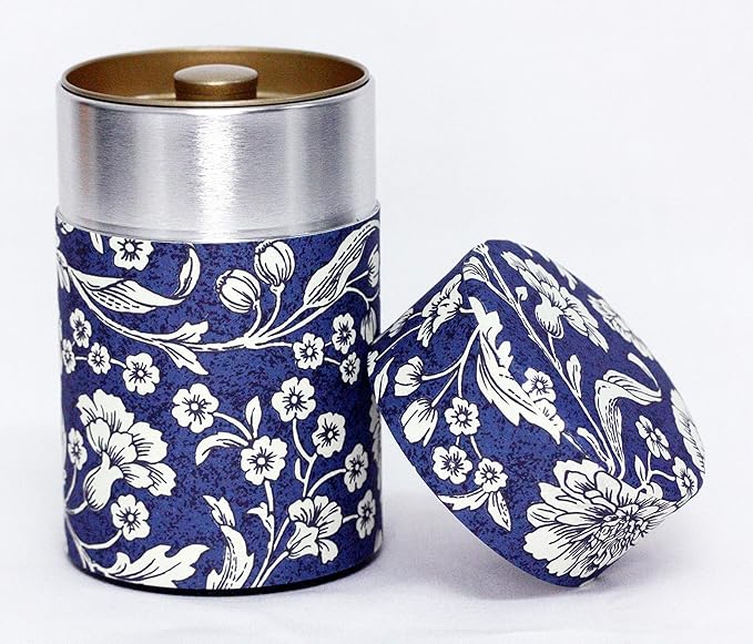 Tea Tin Canister: Florence Collection Long 3.5oz (100g) TSC-027, Japan