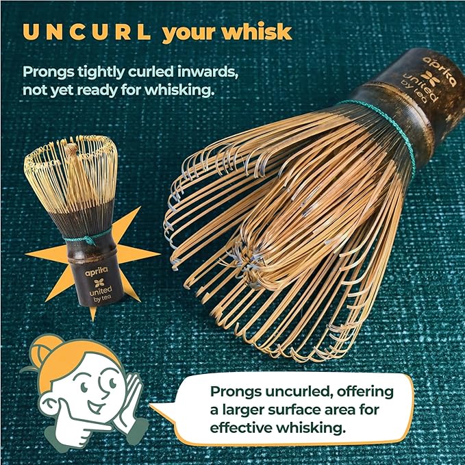 Traditional Purple Matcha Whisk - 100 Prong Bamboo Whisk For Ceremonial Tea Preparation - Authentic Japanese Purple Bamboo Whisker For Matcha Tea by Aprika Life