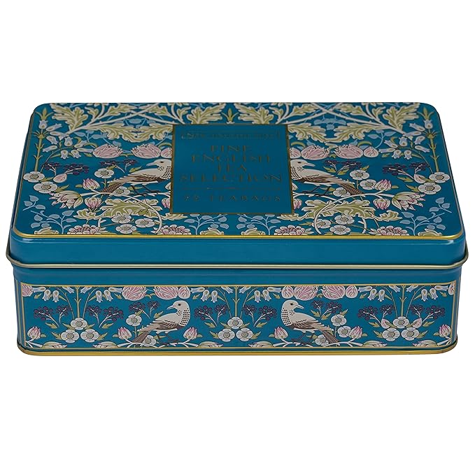 New English Teas Song Thrush & Berries Tea Tin with 72 Assorted English Teabags
