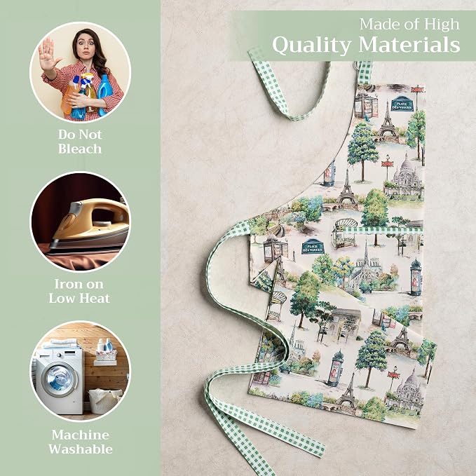 Maison d' Hermine 100% Cotton Apron for women with Pocket Kitchen Chef Apron for Men Cooking Mothers Day Gifts - Image 3
