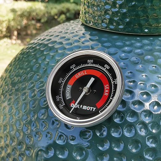 Upgrade Thermometer Replacement for Big Green Egg Parts,BGE Temperature Gauge for Green Egg Accessories 150-900°F with 3.3" Large Dial Waterproof and No-Fog Glass Lens(New Version)