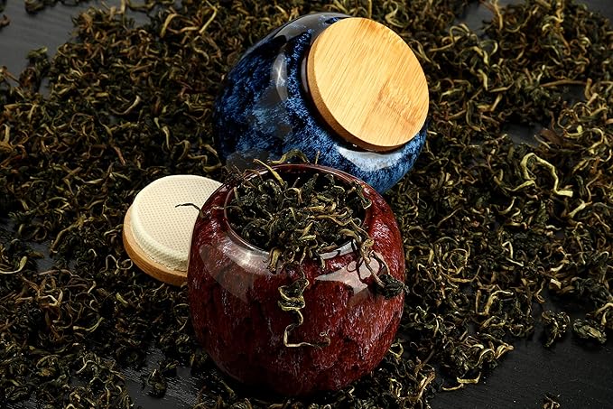 jessie Loose Tea Tin Tea Storage Tea Caddy Tea Canister Tea Storage Container Tins Jar with Airtight Lid (Rose)