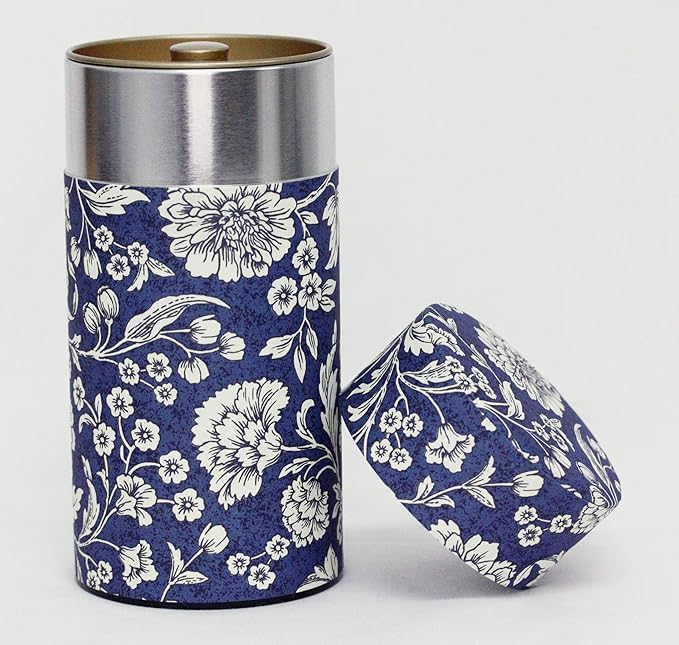 Tea Tin Canister: Florence Collection Long 7oz (200g) TSC-027, Japan
