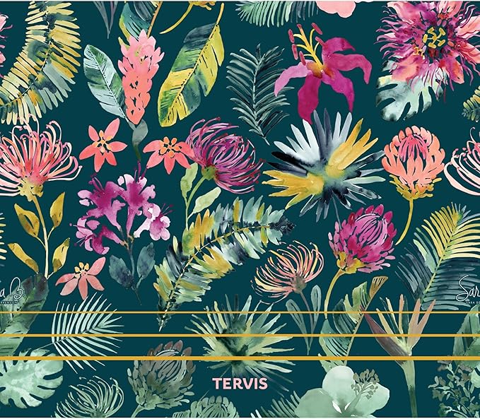Tervis Venture Water Bottle Sara Berrenson - Kalani Peacock Triple Insulated Tumbler Travel Cup Keeps Drinks Cold & Hot, 26oz, Stainless Steel