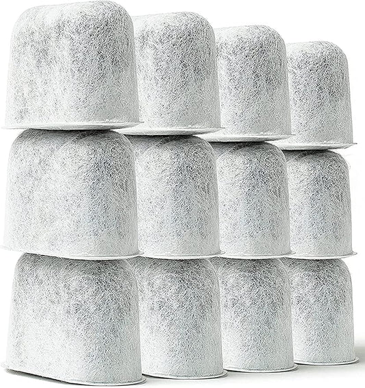 K&J 12-Pack Cuisinart® Coffee Filter Replacement Charcoal Water Filters for Coffee Makers - Fits all Cuisinart and Braun BrewSense Coffee Makers