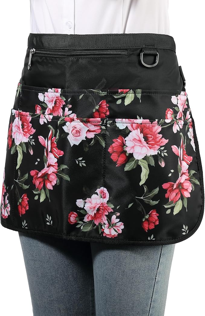 Barber Apron with 7 Pockets, Hair Stylist Apron for Men Women, Waterproof and Bleach-proof Hairdresser Bag for Cosmetology - Image 5
