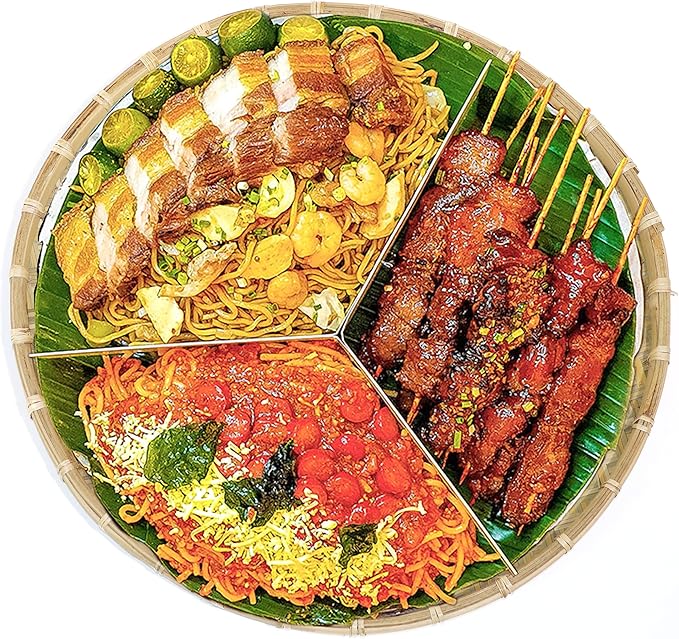18 Inches Bilao Filipino Tray for Food – XL Bamboo Baskets for Food, Round Bamboo Tray for Serving, Traditional Filipino Food Platter for Pancit, Kakanin, and Seafood Display