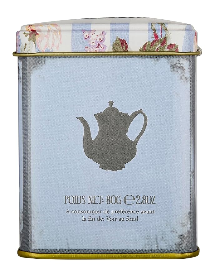 New English Teas Vintage Floral Tea Tin with 40 Earl Grey Teabags with Bergamot Flavouring